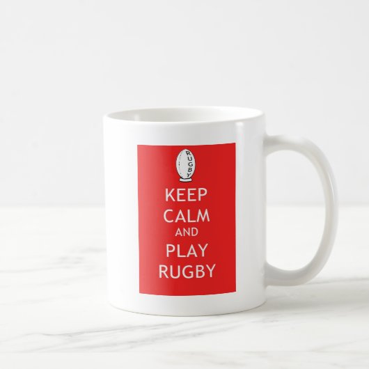 Behalten Sie Ruhe-u. Spiel-Rugby Kaffeetasse (Rechts)