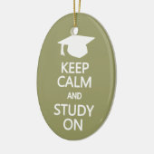 Behalten Sie Ruhe u. studieren Sie auf Keramik Ornament (Links)