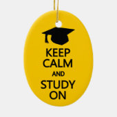 Behalten Sie Ruhe u. studieren Sie auf Keramik Ornament (Hinten)