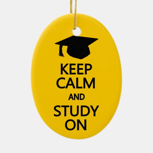 Behalten Sie Ruhe u. studieren Sie auf Keramik Ornament (Hinten)