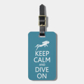 Behalten Sie Ruhe u. tauchen Sie auf Gepäckanhänger (Vorderseite vertikal)