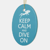Behalten Sie Ruhe u. tauchen Sie auf Keramikornament (Links)