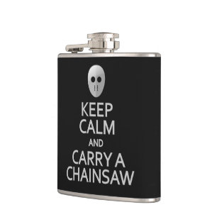 Behalten Sie Ruhe u. tragen Sie eine Flachmann