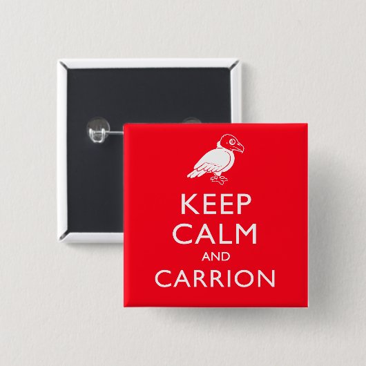 Behalten Sie Ruhe und Aas Button (Vorne & Hinten)