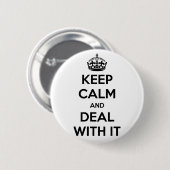 Behalten Sie Ruhe und Abkommen mit ihm Button (Vorne & Hinten)