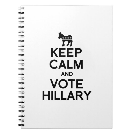 BEHALTEN Sie RUHE UND ABSTIMMUNG HILLARY.png Notizblock (Vorderseite)