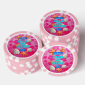Behalten Sie Ruhe und Aloha an Pokerchips (Stapel)