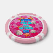 Behalten Sie Ruhe und Aloha an Pokerchips (Einzeln)