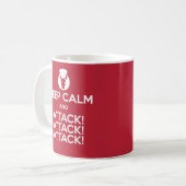 Behalten Sie Ruhe- und Attack3x-Tasse Kaffeetasse (Vorderseite Links)