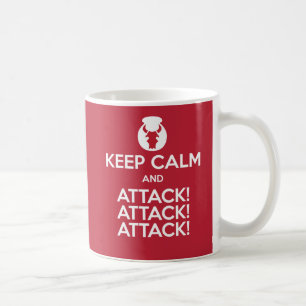 Behalten Sie Ruhe- und Attack3x-Tasse Kaffeetasse