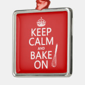 Behalten Sie Ruhe und backen Sie an Ornament Aus Metall (Links)