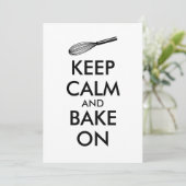 Behalten Sie Ruhe und backen Sie auf Einladungen, Einladung (Stehend Vorderseite)