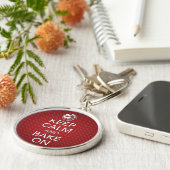 Behalten Sie Ruhe und backen Sie auf Schlüsselanhänger (Seite)