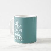 Behalten Sie Ruhe und backen Sie Kuchen Kaffeetasse (Vorderseite Links)