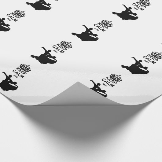 Behalten Sie Ruhe und Ballsaal-Tanz Geschenkpapier (Ecke)