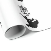 Behalten Sie Ruhe und Ballsaal-Tanz Geschenkpapier (Rolleneckpunkt)