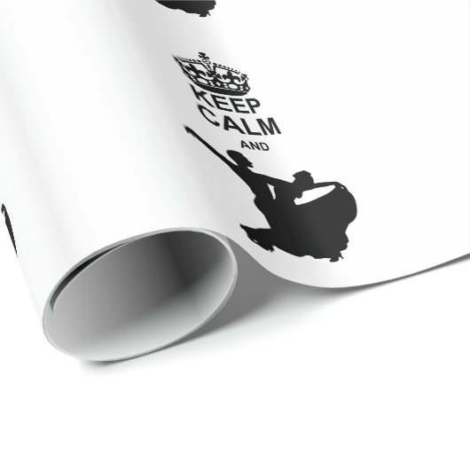 Behalten Sie Ruhe und Ballsaal-Tanz Geschenkpapier (Rolleneckpunkt)