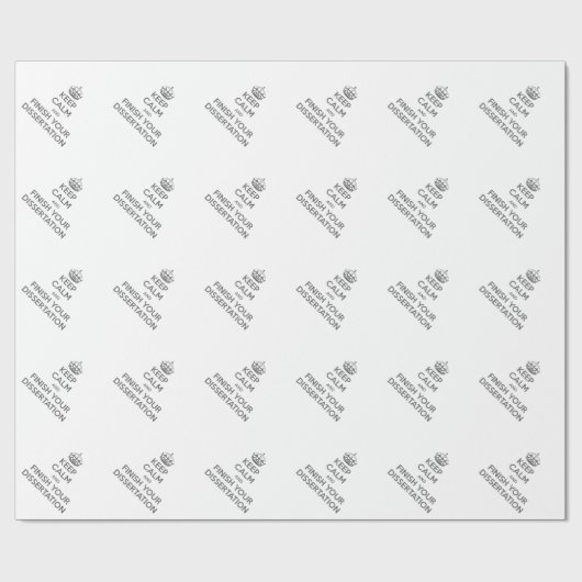 Behalten Sie Ruhe und beenden Sie Ihre Abhandlung Geschenkpapier (Flach)