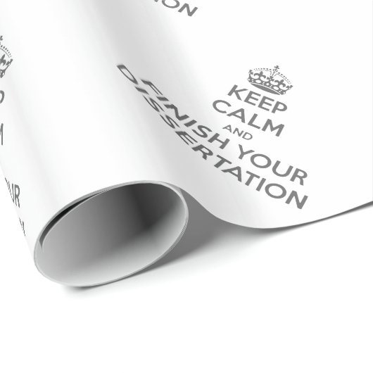 Behalten Sie Ruhe und beenden Sie Ihre Abhandlung Geschenkpapier (Rolleneckpunkt)