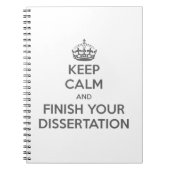 Behalten Sie Ruhe und beenden Sie Ihre Abhandlung Notizblock (Vorderseite)