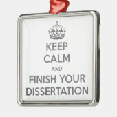 Behalten Sie Ruhe und beenden Sie Ihre Abhandlung Ornament Aus Metall (Links)