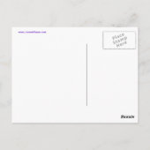 Behalten Sie Ruhe und beten Sie auf lila Postkarte (Rückseite)