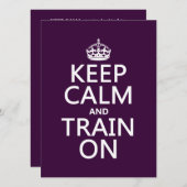 Behalten Sie Ruhe und bilden Sie auf aus Einladung (Vorne/Hinten)