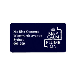 Behalten Sie Ruhe und Blei auf Adressaufkleber