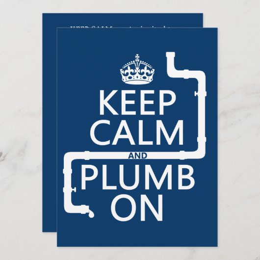 Behalten Sie Ruhe und Blei auf Einladung (Vorne/Hinten)