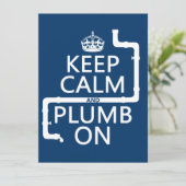 Behalten Sie Ruhe und Blei auf Einladung (Stehend Vorderseite)