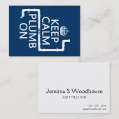 Behalten Sie Ruhe und Blei auf Visitenkarte (Vorne/Hinten)