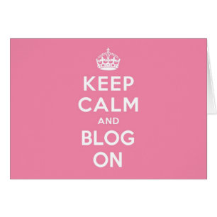 Behalten Sie Ruhe und Blog an