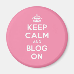 Behalten Sie Ruhe und Blog an Magnet