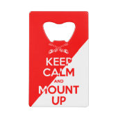 Behalten Sie Ruhe und bringen Sie oben Geldkarten Flaschenöffner (Vorderseite)