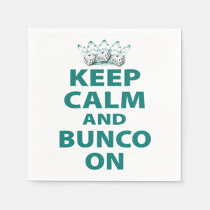 Behalten Sie Ruhe und Bunco an durch Artsinpired Serviette