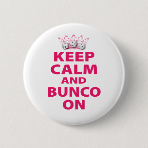 Behalten Sie Ruhe und Bunco auf Entwurf Button