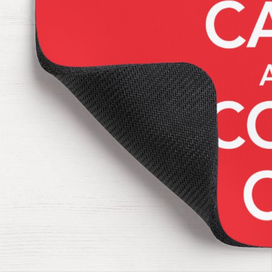 Behalten Sie Ruhe und Code auf mousepad (Ecke)