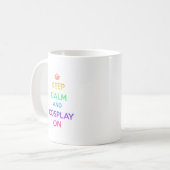 Behalten Sie Ruhe und Cosplay an Kaffeetasse (Vorderseite Links)