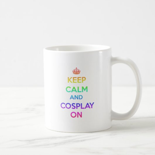 Behalten Sie Ruhe und Cosplay an Kaffeetasse (Rechts)