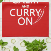 Behalten Sie Ruhe und Curry an Handtuch (Gefaltet)