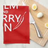 Behalten Sie Ruhe und Curry an Handtuch (Viertel Falte)