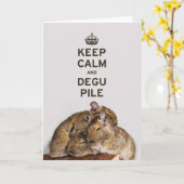 Behalten Sie Ruhe und Degu Stapel Karte (Gelbe Blume)