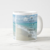 Behalten Sie Ruhe und denken Sie an den Strand Jumbo-Tasse (Vorderseite Rechts)