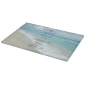 Behalten Sie Ruhe und denken Sie an den Strand Schneidebrett (Ecke)