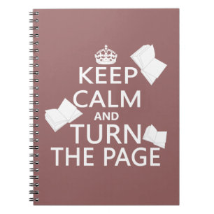 Behalten Sie Ruhe und drehen Sie die Seite Notizblock
