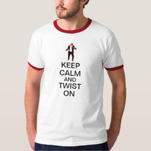 Behalten Sie Ruhe und Drehung an T-Shirt