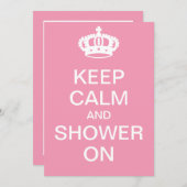 Behalten Sie Ruhe und duschen Sie an Einladung (Vorne/Hinten)