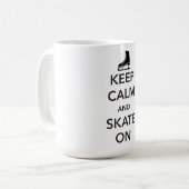 Behalten Sie Ruhe und Eis-Skate an Kaffeetasse (Vorderseite Links)