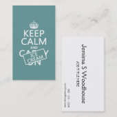 Behalten Sie Ruhe und Eiscreme Visitenkarte (Vorne/Hinten)