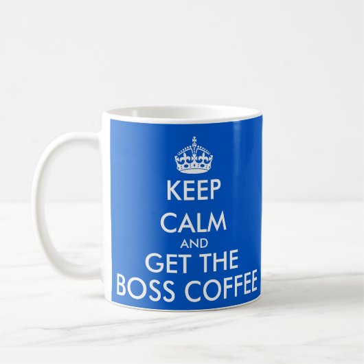 Behalten Sie Ruhe und erhalten Sie die Kaffeetasse (Links)